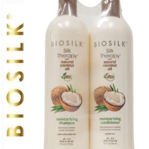 Biosilk Silk Therapy w/ Natural Coconut Oil Shampoo & Conditioner Set